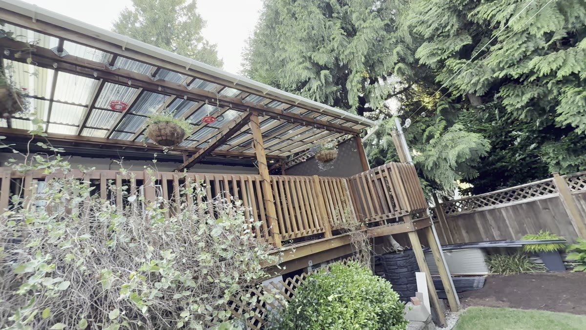 After — restored deck cover and protected outdoor living space.